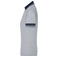 Polo cuello con rayas mujer JN705. Color grey/heather/navy.