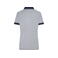 Polo cuello con rayas mujer JN705. Color grey/heather/navy.