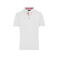 Polo hombre JN716. Color white/red/white.