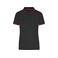 Polo técnico mujer JN721. Color black/red.