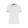 Polo técnico mujer JN721. Color white/black.