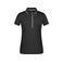 Polo cuello con rayas mujer JN727. Color black/silver.