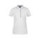 Polo cuello con rayas mujer JN727. Color white/navy.