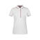 Polo cuello con rayas mujer JN727. Color white/red.