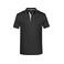 Polo hombre JN728. Color black/silver.