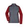 Chaqueta híbrida mujer JN741. Color red/melange/anthracite/melange.