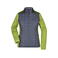 Chaqueta híbrida mujer JN741. Color kiwi/melange/anthracite/melang.