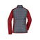 Chaqueta híbrida mujer JN741. Color red/melange/anthracite/melange.