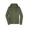 Sudadera con capucha y cremallera mujer JN755. Color olive.