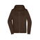 Sudadera con capucha y cremallera mujer JN755. Color brown.