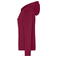 Sudadera con capucha y cremallera mujer JN755. Color wine.