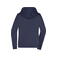 Sudadera con capucha y cremallera mujer JN755. Color navy.