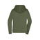 Sudadera con capucha y cremallera mujer JN755. Color olive.