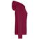 Sudadera con capucha y cremallera mujer JN755. Color wine.