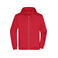 Sudadera con capucha y cremallera hombre JN756. Color red.