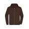 Sudadera con capucha y cremallera hombre JN756. Color brown.