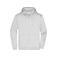Sudadera con capucha y cremallera hombre JN756. Color ash.