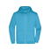 Sudadera con capucha y cremallera hombre JN756. Color turquoise.