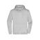 Sudadera con capucha y cremallera hombre JN756. Color grey/heather.