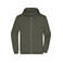 Sudadera con capucha y cremallera hombre JN756. Color dark/grey.