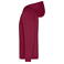Sudadera con capucha y cremallera hombre JN756. Color wine.