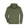 Sudadera con capucha y cremallera hombre JN756. Color olive.