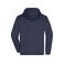Sudadera con capucha y cremallera hombre JN756. Color navy.