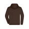 Sudadera con capucha y cremallera hombre JN756. Color brown.