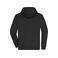 Sudadera con capucha y cremallera hombre JN756. Color black.