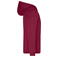 Sudadera con capucha y cremallera hombre JN756. Color wine.