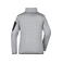 Chaqueta polar mujer JN761. Color light/grey melange/red.
