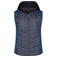 Chaleco acolchado con capucha mujer JN767. Color royal/melange/anthracite/melan.