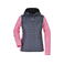 Chaqueta híbrida con capucha mujer JN771. Color pink/melange/anthracite/melang.