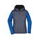 Chaqueta híbrida con capucha mujer JN771. Color royal/melange/anthracite/melan.