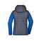 Chaqueta híbrida con capucha mujer JN771. Color royal/melange/anthracite/melan.