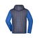 Chaqueta con capucha híbrida hombre JN772. Color royal/melange/anthracite/melan.