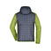 Chaqueta con capucha híbrida hombre JN772. Color kiwi/melange/anthracite/melang.