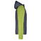 Chaqueta con capucha híbrida hombre JN772. Color kiwi/melange/anthracite/melang.