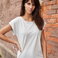 Camiseta cuello de pico orgánica mujer JN8005. .