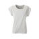 Camiseta cuello de pico orgánica mujer JN8005. Color soft grey.