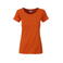 Camiseta org&aacute;nica mujer JN8007. Color dark/orange.