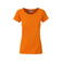 Camiseta org&aacute;nica mujer JN8007. Color orange.