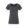 Camiseta org&aacute;nica mujer JN8007. Color black/heather.