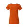 Camiseta org&aacute;nica mujer JN8007. Color dark/orange.