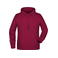 Sudadera con capucha orgánica hombre JN8024. Color wine.