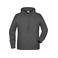 Sudadera con capucha orgánica hombre JN8024. Color graphite.