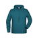 Sudadera con capucha orgánica hombre JN8024. Color petrol/melange.