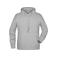Sudadera con capucha orgánica hombre JN8024. Color grey/heather.