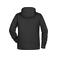 Sudadera con capucha orgánica hombre JN8024. Color black/heather.