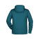 Sudadera con capucha orgánica hombre JN8024. Color petrol/melange.